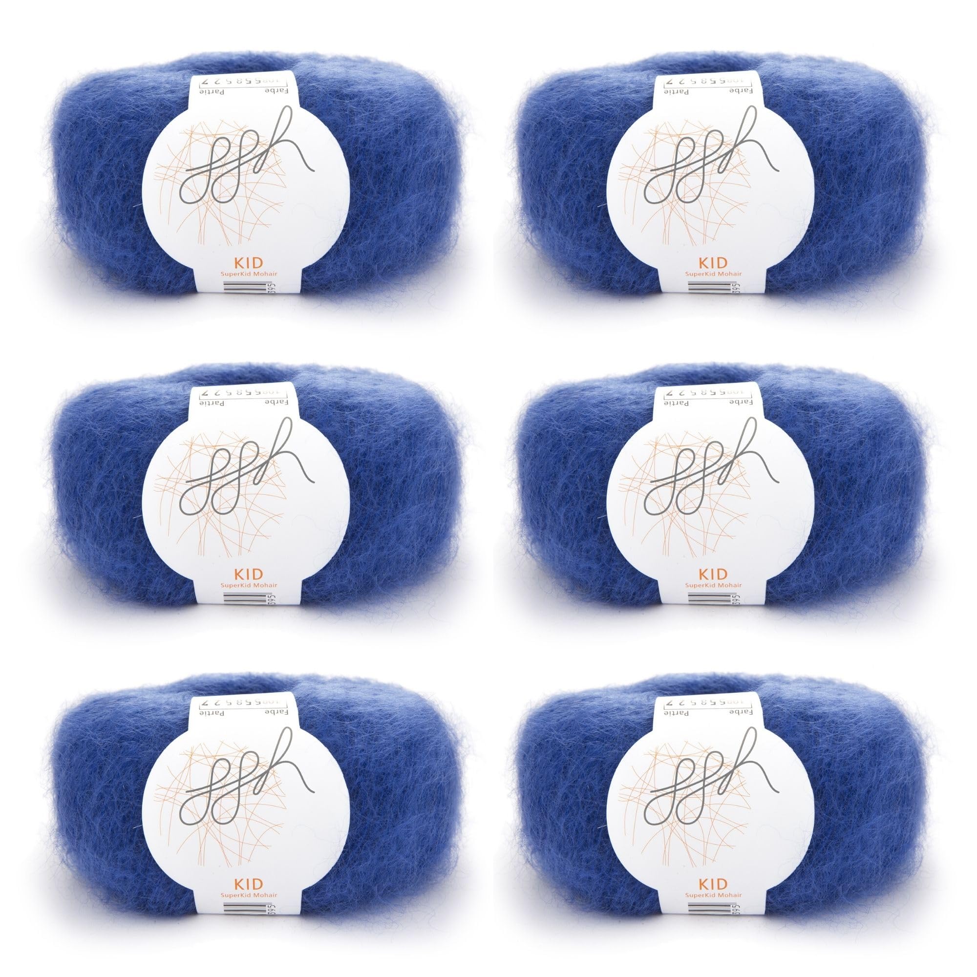 ggh Kid Box - 6 Balls of Kid Mohair Knitting Wool - 108 - Royal Blue