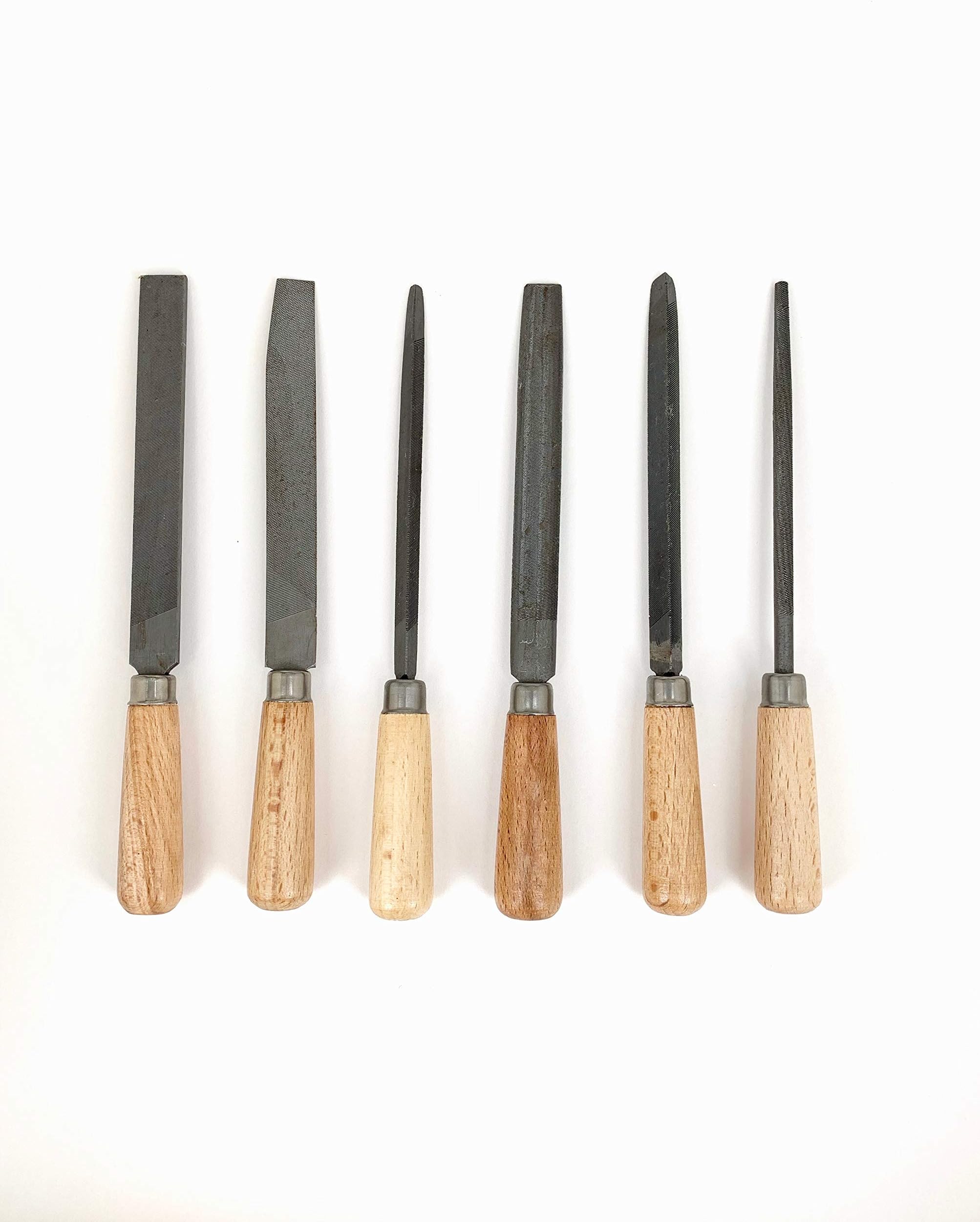 File Set with Wooden Handles - 6 pc