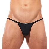 Gregg Homme Men's Yoga Breathable String Thong, 190414, Black, M