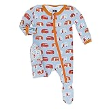 KicKee Pants Little Boys Print Footie with Zipper