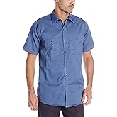 Red Kap Mens Short Sleeve Wrinkle-Resistant Cotton Work Shirt