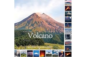 KCULEHTLLA 18 Month Calendar July 2024-2025, Volcano Wall Calendar July 2024 - December 2025, 12" x 24" Opened Calendar with Moon Tracking, Thick & Sturdy Paper for Gift Perfect Calendar Organizing & Planning