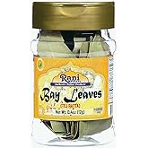 Rani Bay Leaf (Leaves) Whole Spice Hand Selected Extra Large 0.4oz (12g) PET Jar ~ All Natural | Gluten Friendly | NON-GMO | Kosher | Vegan | Indian Origin (Tej Patta)