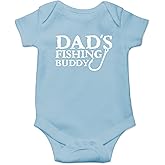 AW Fashions Dad's Fishing Buddy Baby Bodysuit Funny Adorable Romper Cute Clothing for Boys Girls Unisex
