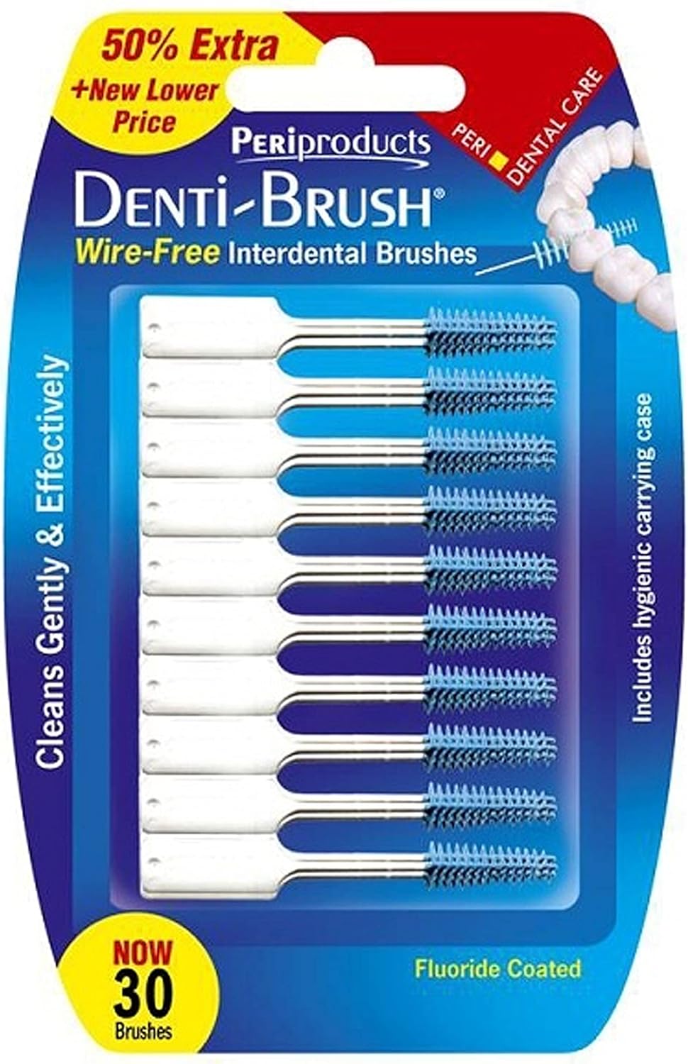 THREE PACKS of Denti-Brush Wire Free Interdental Brushes by Denti-brush: Health & Personal Care
