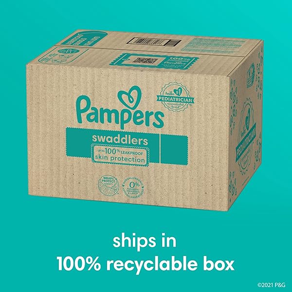 PAMPERS BABY DIAPERS – SWADDLERS – SIZE 0, 140 COUNT, ULTRA ABSORBENT DISPOSABLE NEWBORN DIAPER