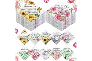 SmoothNovelty 50Pcs Handkerchiefs for Women Christian Gifts Bulk Soft Gifts Inspirational Religious Bible Verse Gifts