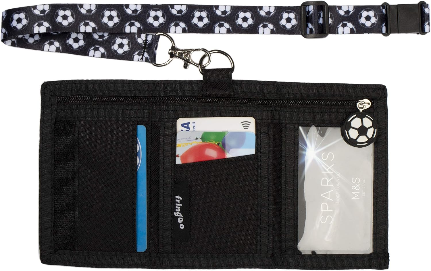 Fringoo - Boys Wallet, Football Black, M - Image 3