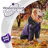 OUOBOB Waterproof Dog Raincoat Four-Loot Adjustable Hooded Poncho view 4