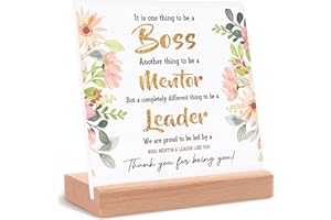 PANDASCH Boss Day Gifts for Women, Best Gifts for Boss Female - Unique Office Desk Card with Warm Words, Funny Boss Lady Gifts for Birthday, Going Away, Boss Day - Thank You Gifts for Your Female Boss