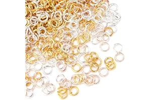 CHUYAU 1000 Pcs 3mm Open Jump Rings Silver, Gold and Rose Gold Plated Jump Ring for Jewelry Making Iron Made Single Rings Bulk for DIY Craft Earring Necklace Bracelet Pendant Choker Jewelry Making Findings