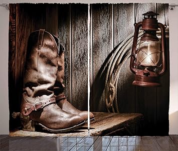 Amazon Com Ambesonne Western Decor Curtains Dallas Cowboys