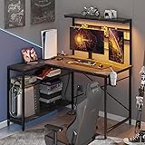 Bestier 42 L Gaming Desk,Computer Desk with Power