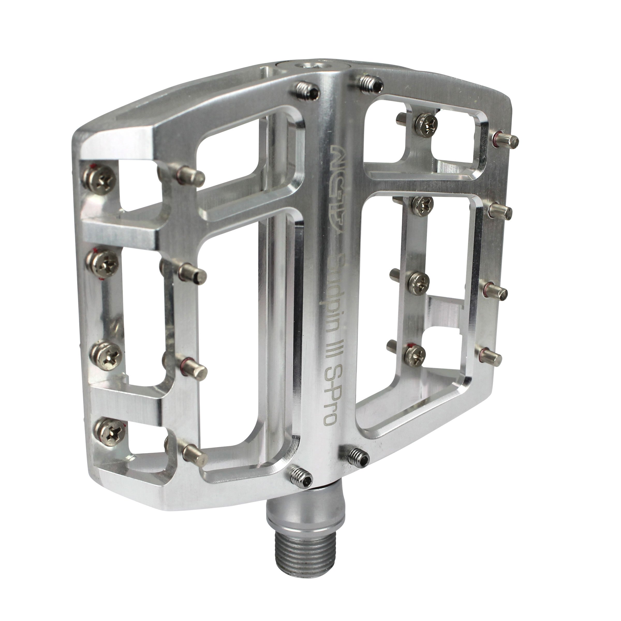 NC 17 Sudpin III S-Pro Aluminum Platform Pedals / Bicycle pedals MTB and BMX / optimized for Dirt and Freeride style / reduced height on 15 mm