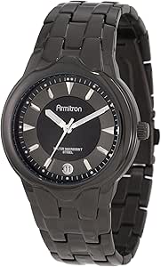 Armitron Men's 201897BKTI Black Stainless Steel Watch