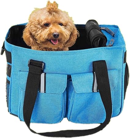 Happy Hachi Sac De Transport Chat Chien Chaton Chiot Sac à Main Avec Bandoulière Pour Voyage En Train Voiture Avion Transporteur Portable Avec Cousson