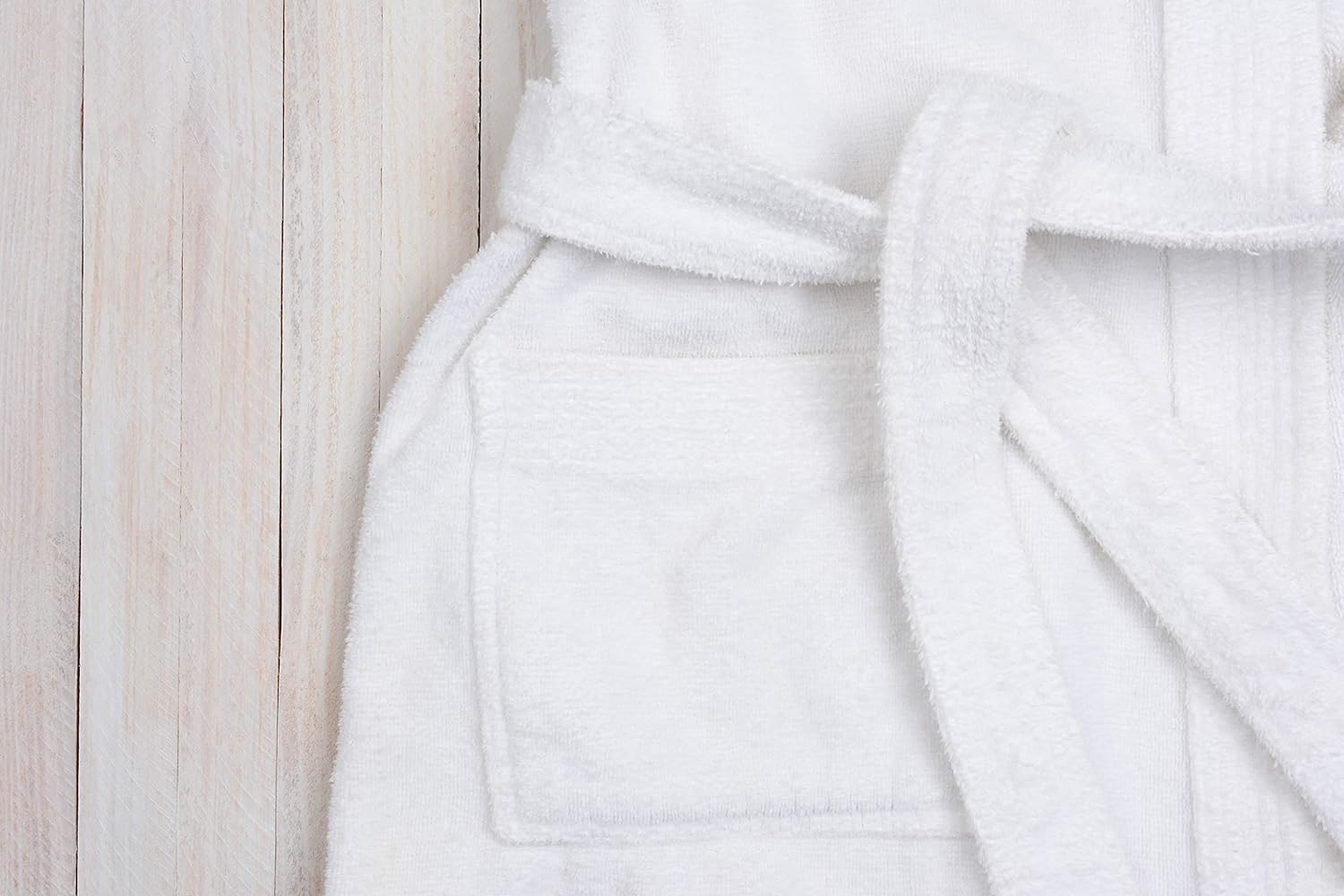 Luxury Bathrobe Towel, Spa Robe Combed Terry Cotton Organic Cloth for Men Women, Cotton Lightweight, Unisex White, Large (All Size Fit): Home & Kitchen