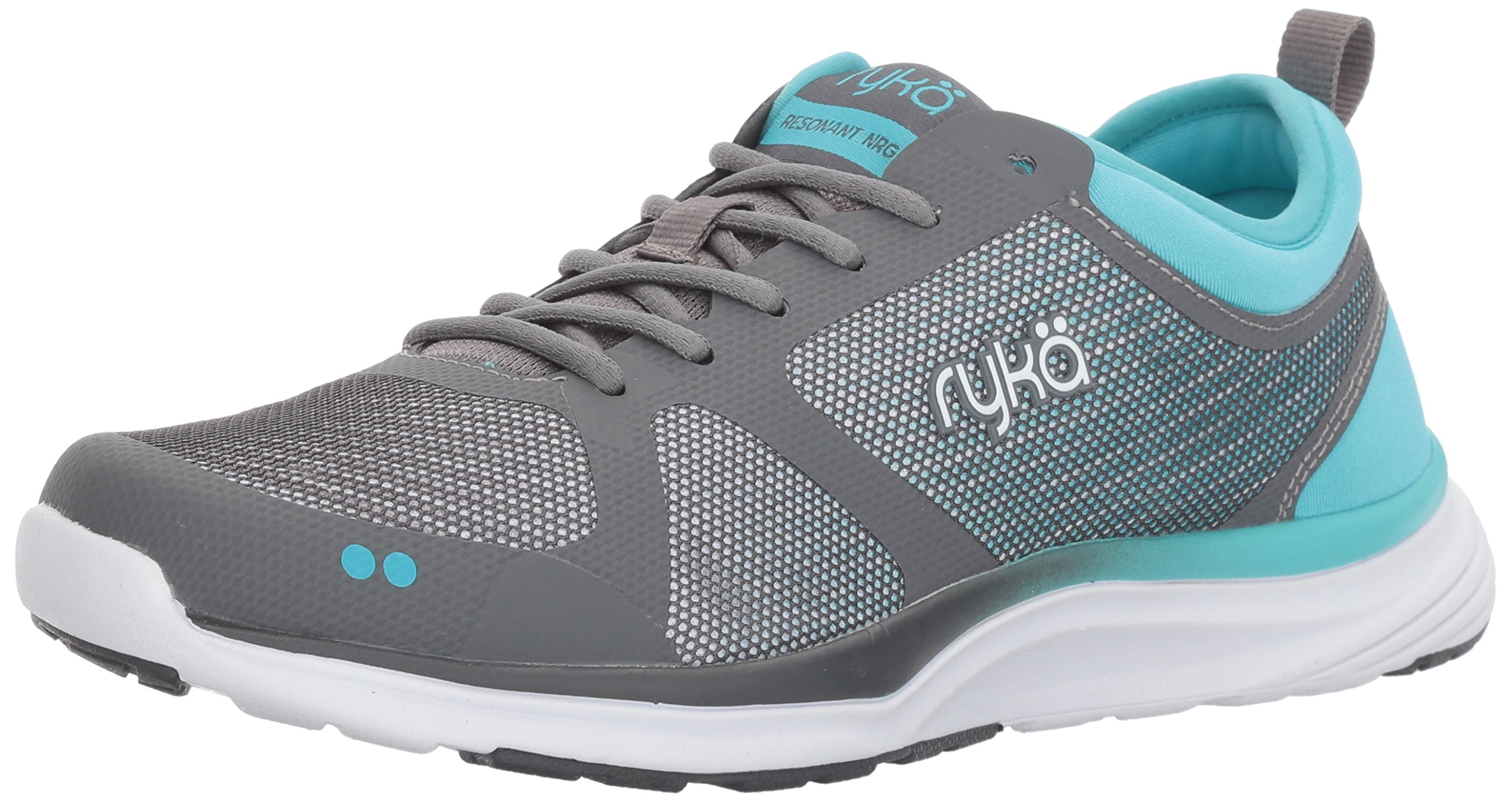 Ryka Womens Resonant Nrg Cross Trainer Shoes Grey Turquoise