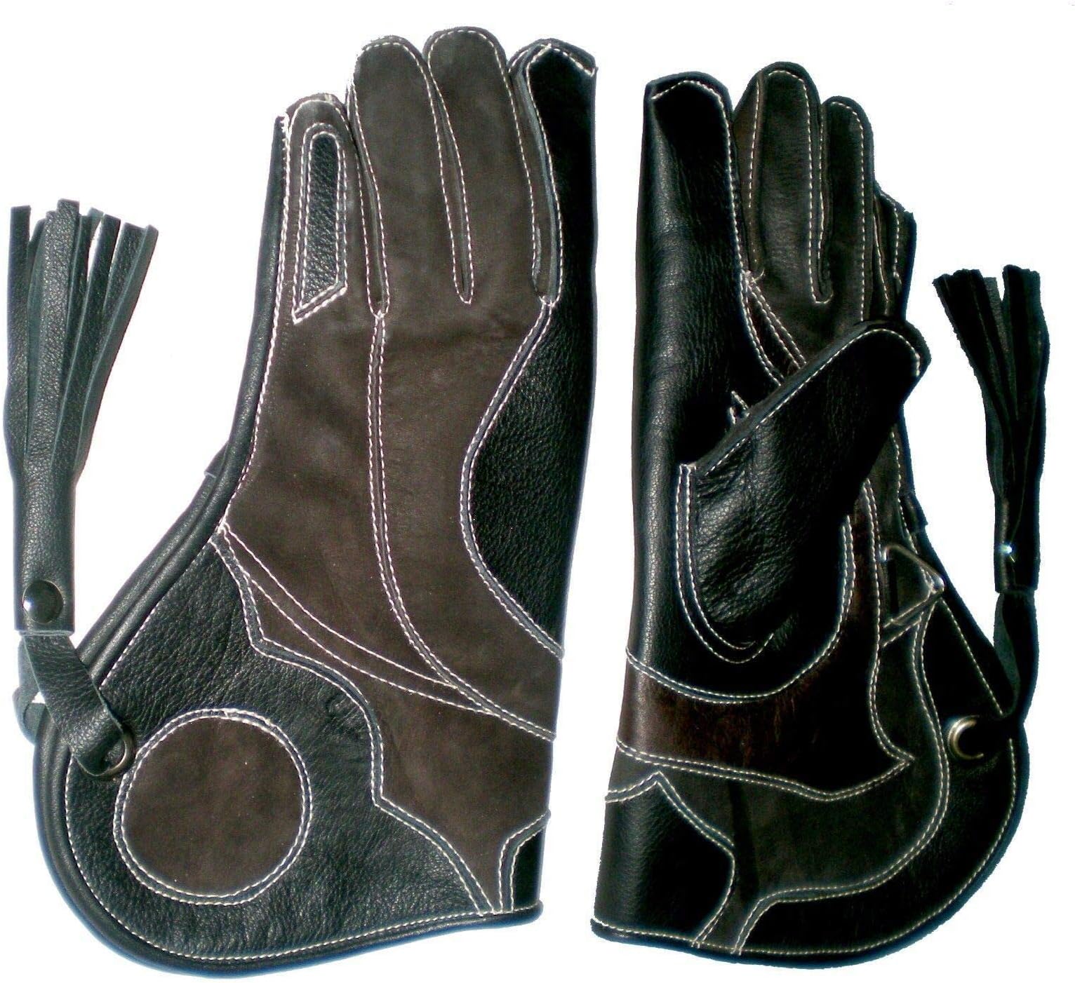Falconry Glove Triple Skinned Nubuck Leather 12 Inches Long 3 Layers (All Sizes)