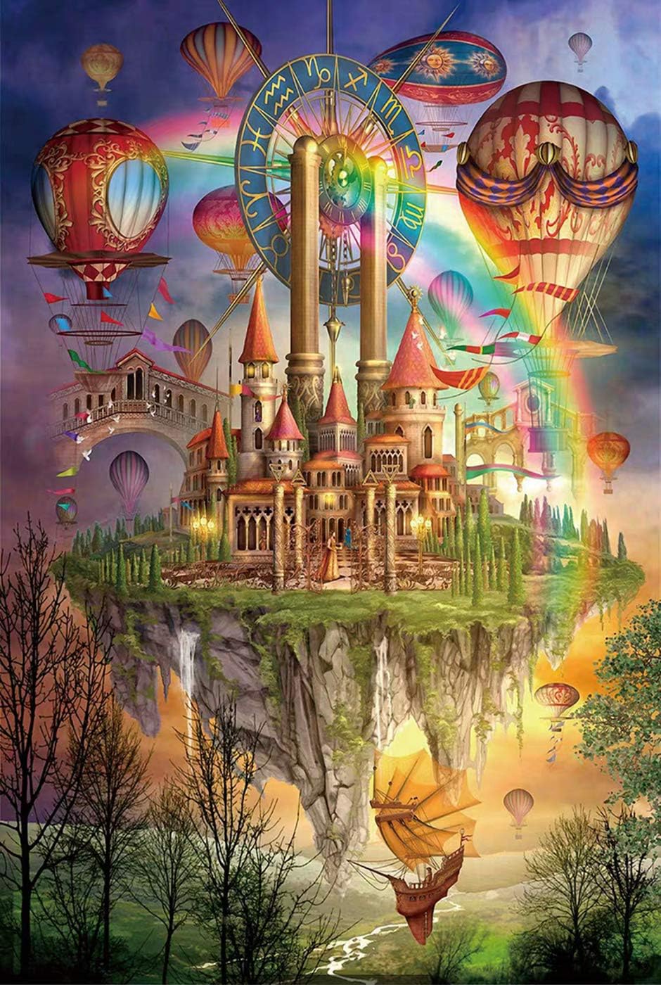 1000 Piece Jigsaw Puzzle for Adults Teens, Personalized Gift Painting Paper Puzzles Scenery Poster Boring Puzzle Game at Home (Scenery-4)