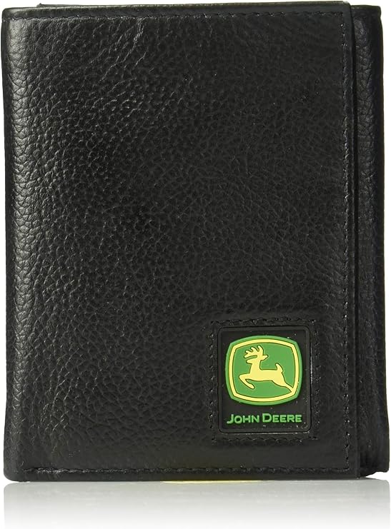 John Deere Men's TriFold Wallet, Black, One Size at Amazon Men’s Clothing store Apparel Belts