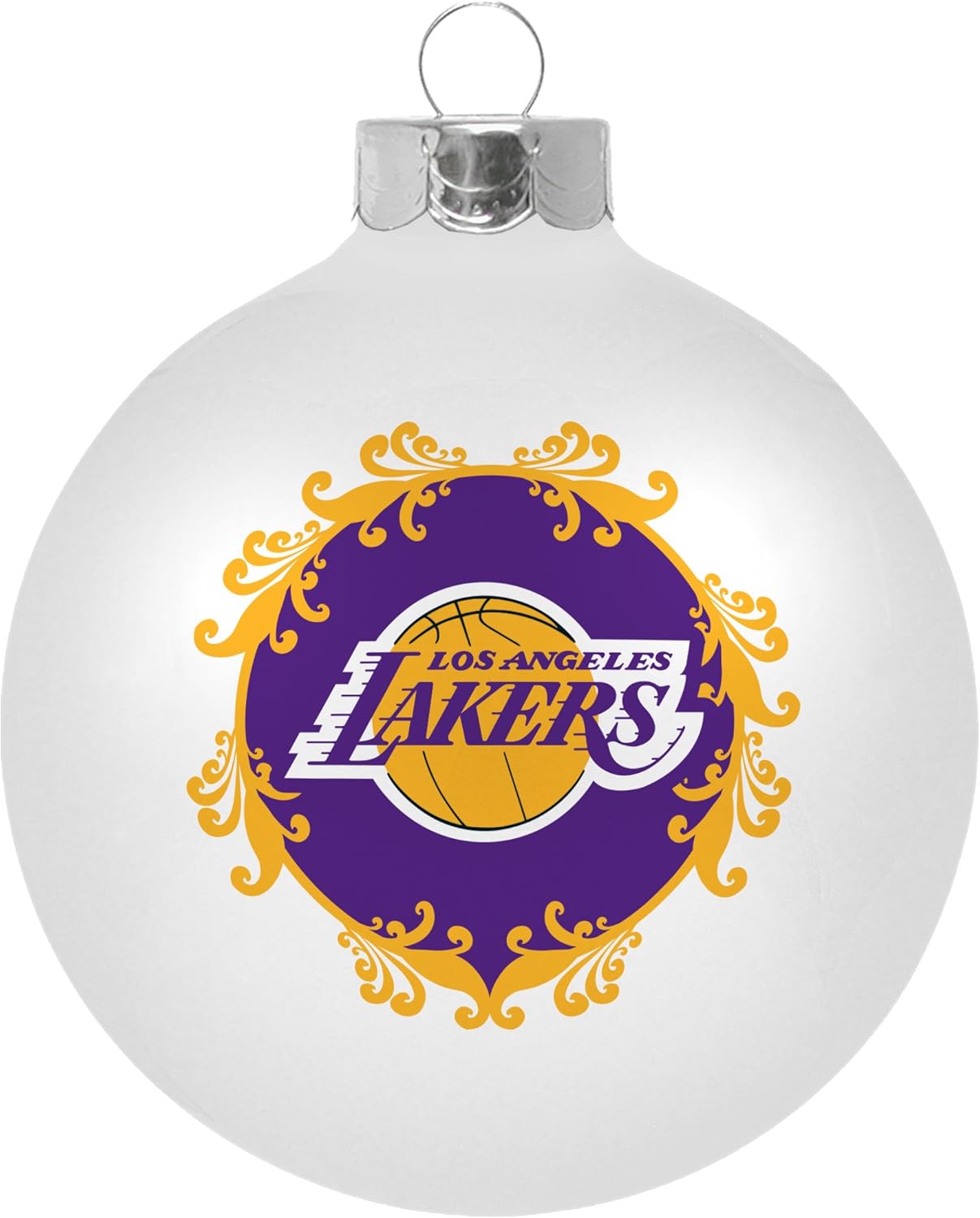 Amazon Com Nba Los Angeles Lakers Large Ball Ornament Sports Outdoors