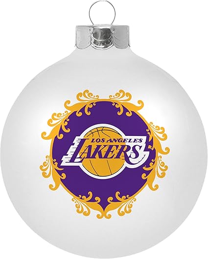 Amazon Com Nba Los Angeles Lakers Large Ball Ornament Sports Outdoors