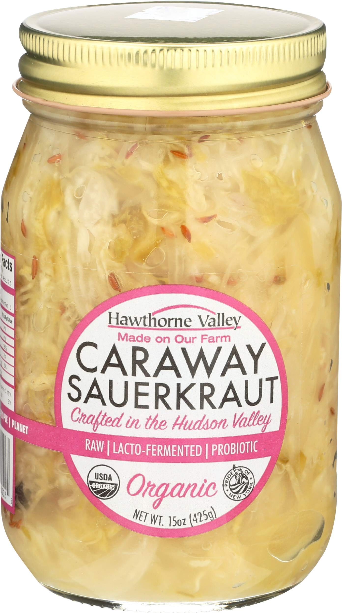 Hawthorne Valley, Sauerkraut Caraway Raw, 15 Ounce