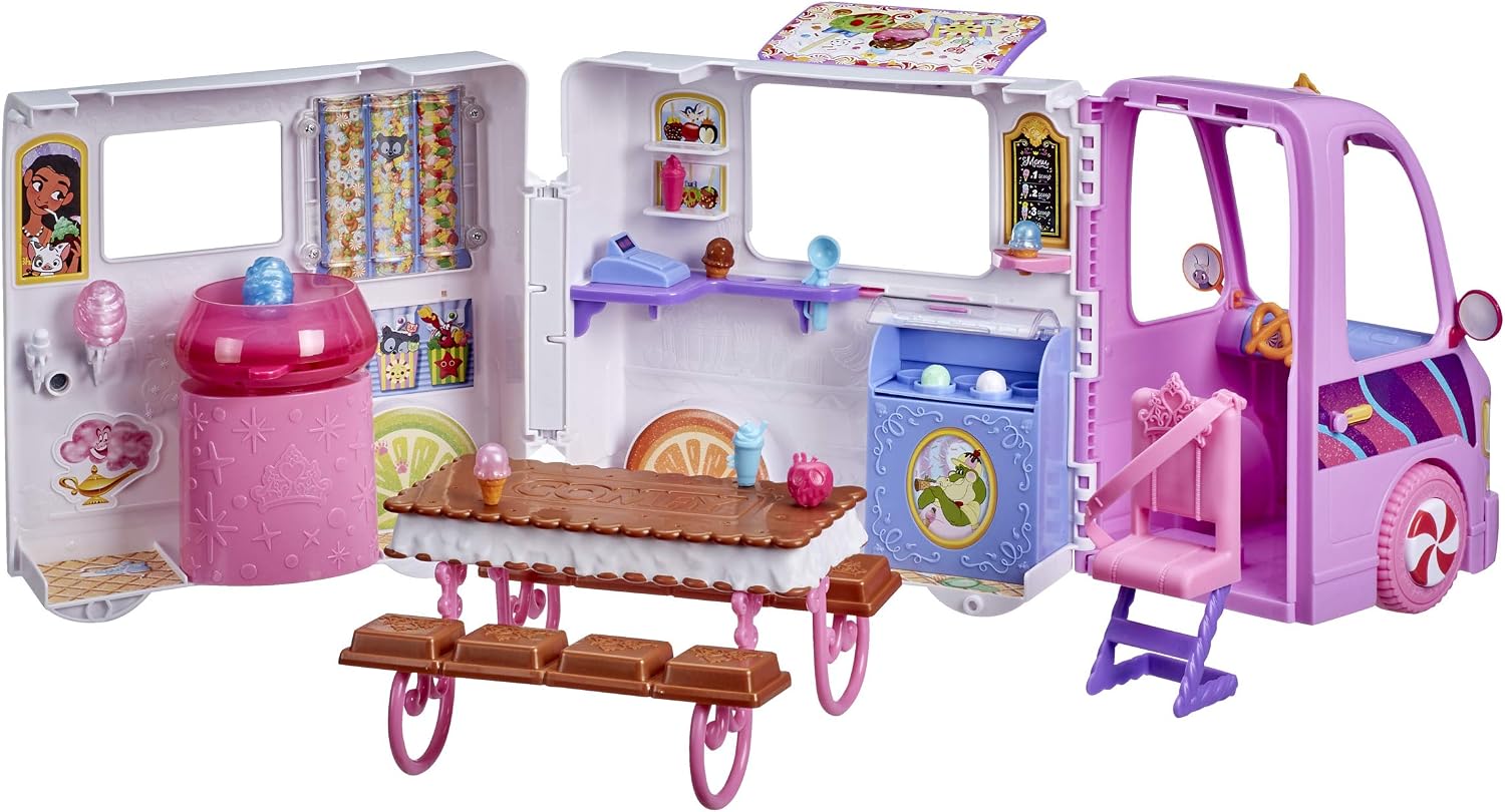Disney Princess Comfy Squad Sweet Treats Truck, Playset with 16 Accessories, Pretend Ice Cream Shop, Toy for Girls 5 Years Old and Up - Image 5