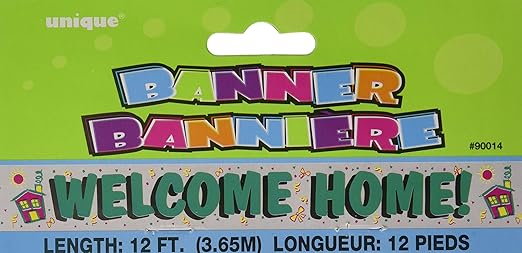 Amazon Com 12ft Foil Welcome Home Banner Kitchen Dining