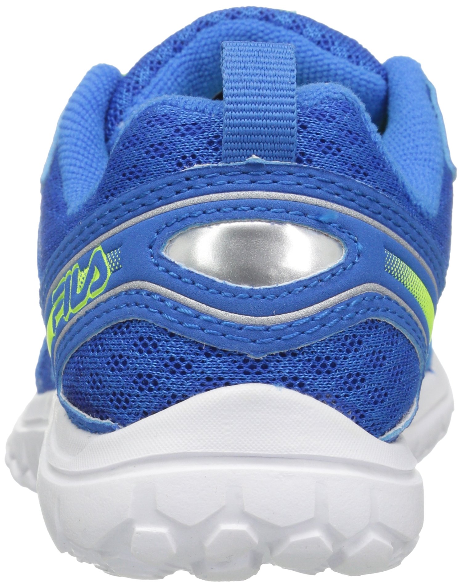 Fila Boys' Flyver Skate Shoe, Electric Blue/Safety Yellow/Metallic