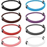 8PCS Braided Rope Cord Bracelet for Men Women, Nautical Beach Surf Bracelets Gifts Set for Sports, Handmade Woven String Bracelets with Adjustable Knot