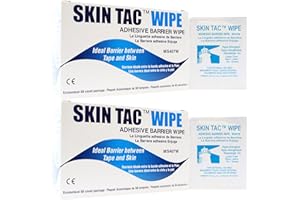 SKIN-TAC Skin Tac Adhesive Barrier Wipes - 50 ct Per Box - Pack of 2 Boxes