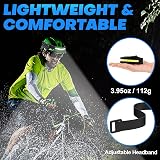 Sogdeco Head Torch Rechargeable 2000mAh 22h 7 Modes 230° Wide Beam view 8