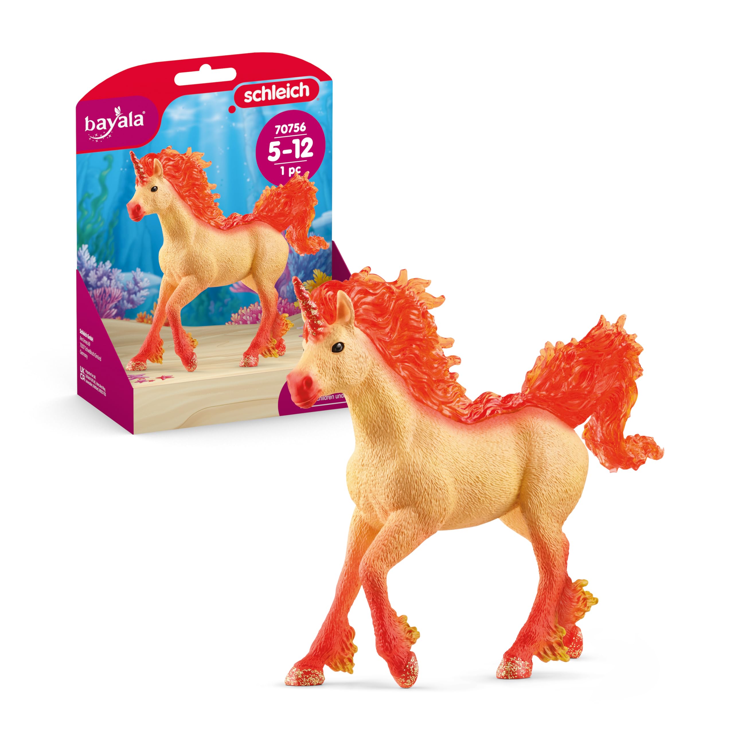 SCHLEICH Bayala 70756 Rainbow Love Elementa Unicorn Stallion - Horse Toy Figurine with Transparent Mane and Tail - Unicorn Gifts for Girls and Boys, Kids Ages 5+