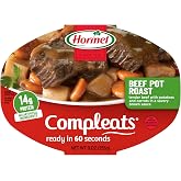 HORMEL COMPLEATS Beef Pot Roast, Microwaveable, 9oz x6 | 14g Protein / tray. Ready to Eat Meal in 60 seconds. Perfect for a Quick Meal. Convenient Prepared Food, Pantry Staple