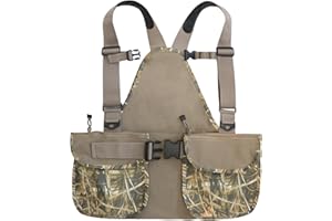 HUNTPAL Upland Hunting Vest Tactical Backpack with Game Pouch, Pockets, Chest Strap and Waist Belt, Fit for Bird Hunting