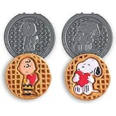 Dash MultiMaker&reg; Mini System Removable Plate Set - Ceramic, Nonstick Replacement Plates for Fun-Shaped Waffle Breakfast - Waffle Maker Not Included - 4-Inch - Two-Pack - Peanuts