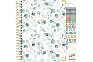 bloom daily planners HARDCOVER 2025 (8.5" x 11") Calendar Year Day Planner (January 2025 - December 2025) - Passion/Goal Organizer - Monthly & Weekly Inspirational Agenda Book - Boho Greenery