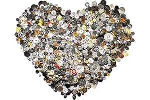 QOVYDX 600-700Pcs Gold and Silver Buttons for Crafts Bulk Silver Craft Buttons Assortment Assorted Gold Buttons Mixed Silver Buttons for Crafting Sewing