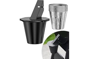 PUMDUT Upgraded Grease Bucket with Lid & 12-Pack Liners - Modified Traeger Accessories, Drip Bucket for Traeger, Pit Boss, Z Grills, Recteq, and More, Smoker Bucket with Grease Catcher for Pellet Grill
