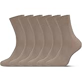 LMHCISO Men's Dress Socks Solid Colors Comfy Crew Cotton Dress Socks for Men Thin Lightweight Anti Odor Size 10-13