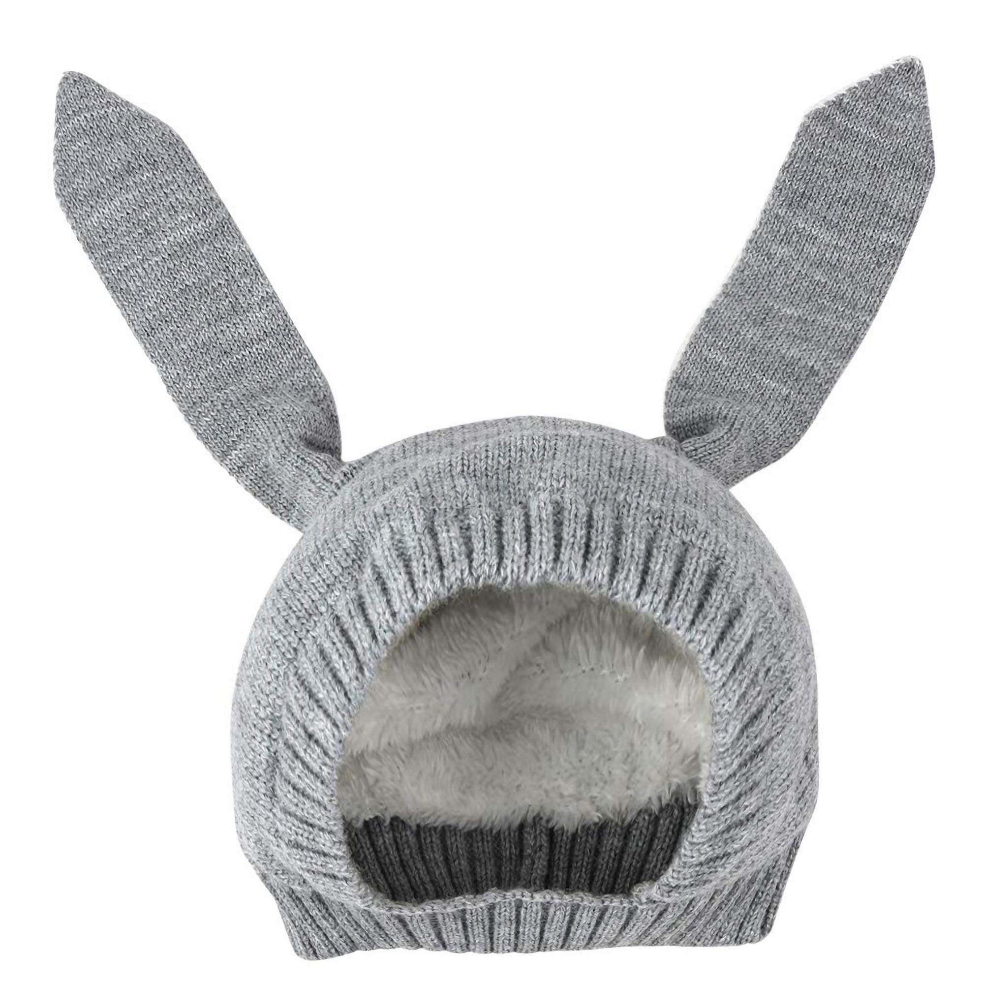 iwobi Bunny Ears Baby Hat,Warm Winter Hat Baby Knit Hat Beanie Cap for Kids Toddler Infant