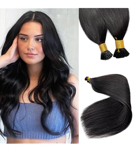 Amazon.com : Flat Tip In Hair Extensions Natural Wave  display picture 2