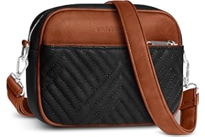 Vantamo Crossbody Bags For Women with Anti-Pickpocket Clip, Premium Purses for Women, Adjustable Strap Handbags & Gift Box