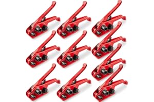 NROBOO Heavy Duty Poly Strapping Tensioner & Cutter Manual Banding Tools, Banding Tensioner Cutter Cord Strapping Machine Windlass for 1/2" - 3/4" Width Polyester Polyproplyn Strap(10 Pack)