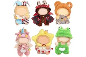 CZZLYJ Cute Doll Clothes Set, 6 Pack Outfit for 6.7 Inches (17 cm) Doll, Perfect for Play & Display, Stylish Adorable Dolls Clothes Accessories for Dress up Unique Style (No Dolls)