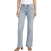 Silver Jeans Co. Womens Suki Mid Rise Curvy Fit Trouser Leg Jeans