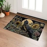 SIMFEP Detailed Raven Indoor Door Mat, Crow Welcome 29.5