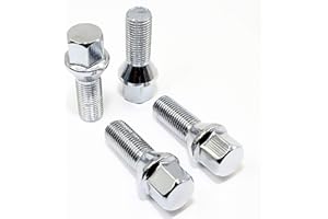 VERITEK PERFORMANCE Set of 20 Veritek 14x1.5mm Chrome Wheel Lug Bolts for Aftermarket Custom Wheels Only 2.16 Inch 28mm Shank 17mm Hex Conical Seat